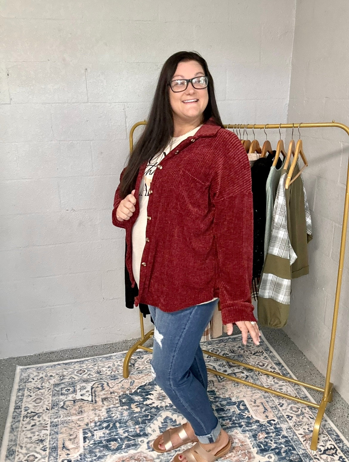 Genesis Plus Size Waffle Knit Top