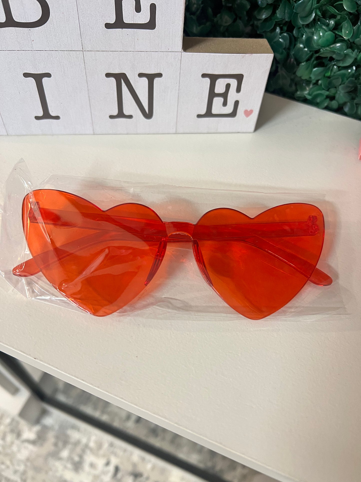 Heart shaped glasses - Several Colors Available