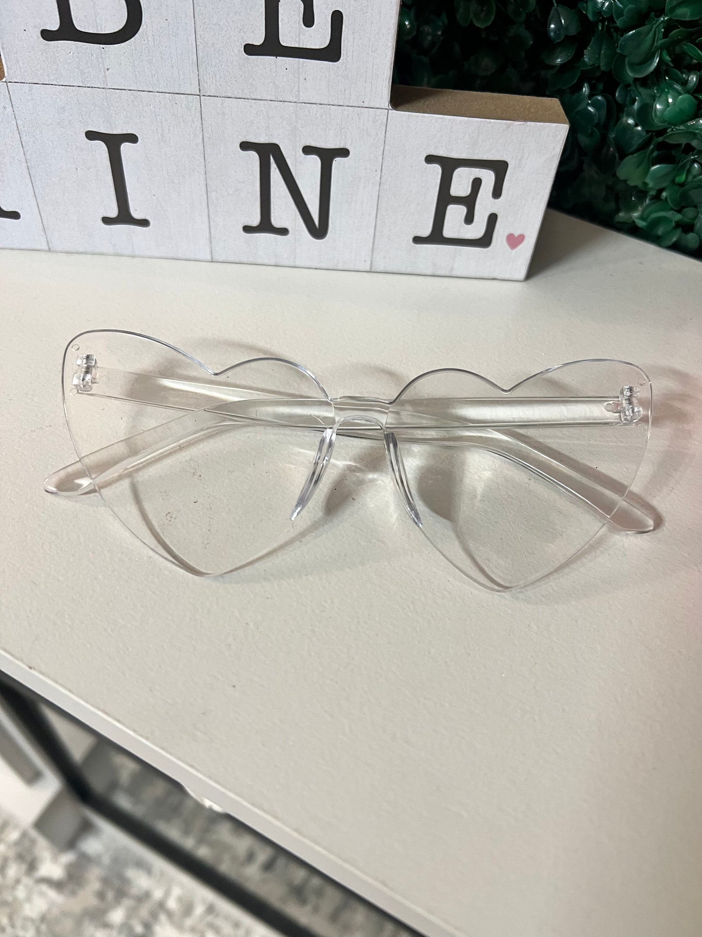 Heart shaped glasses - Several Colors Available