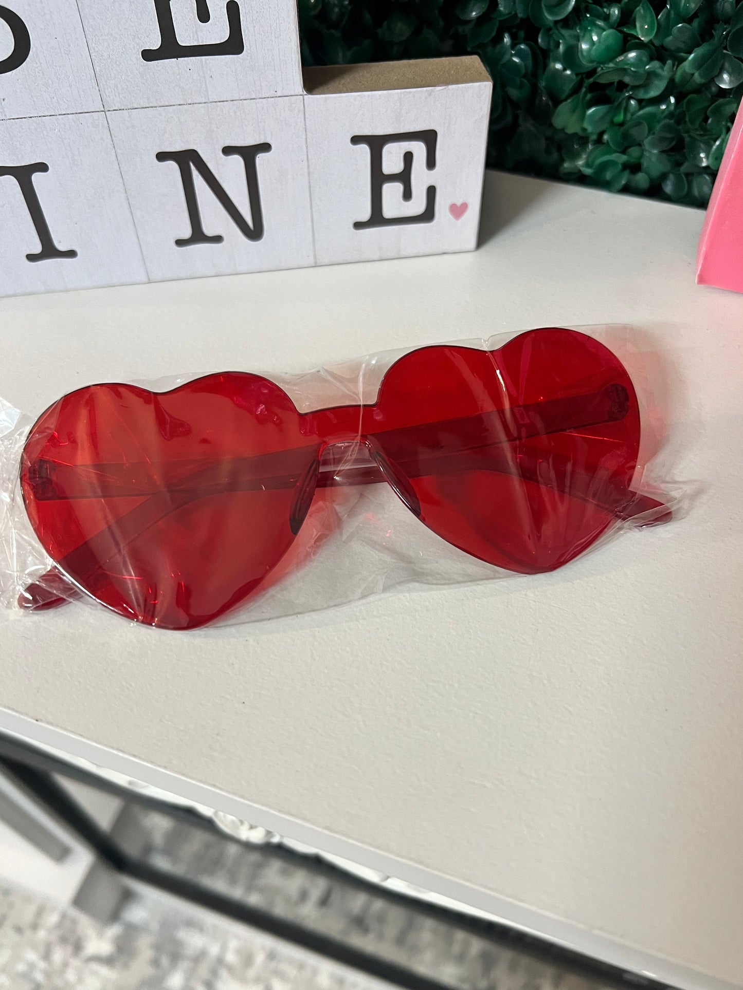 Heart shaped glasses - Several Colors Available