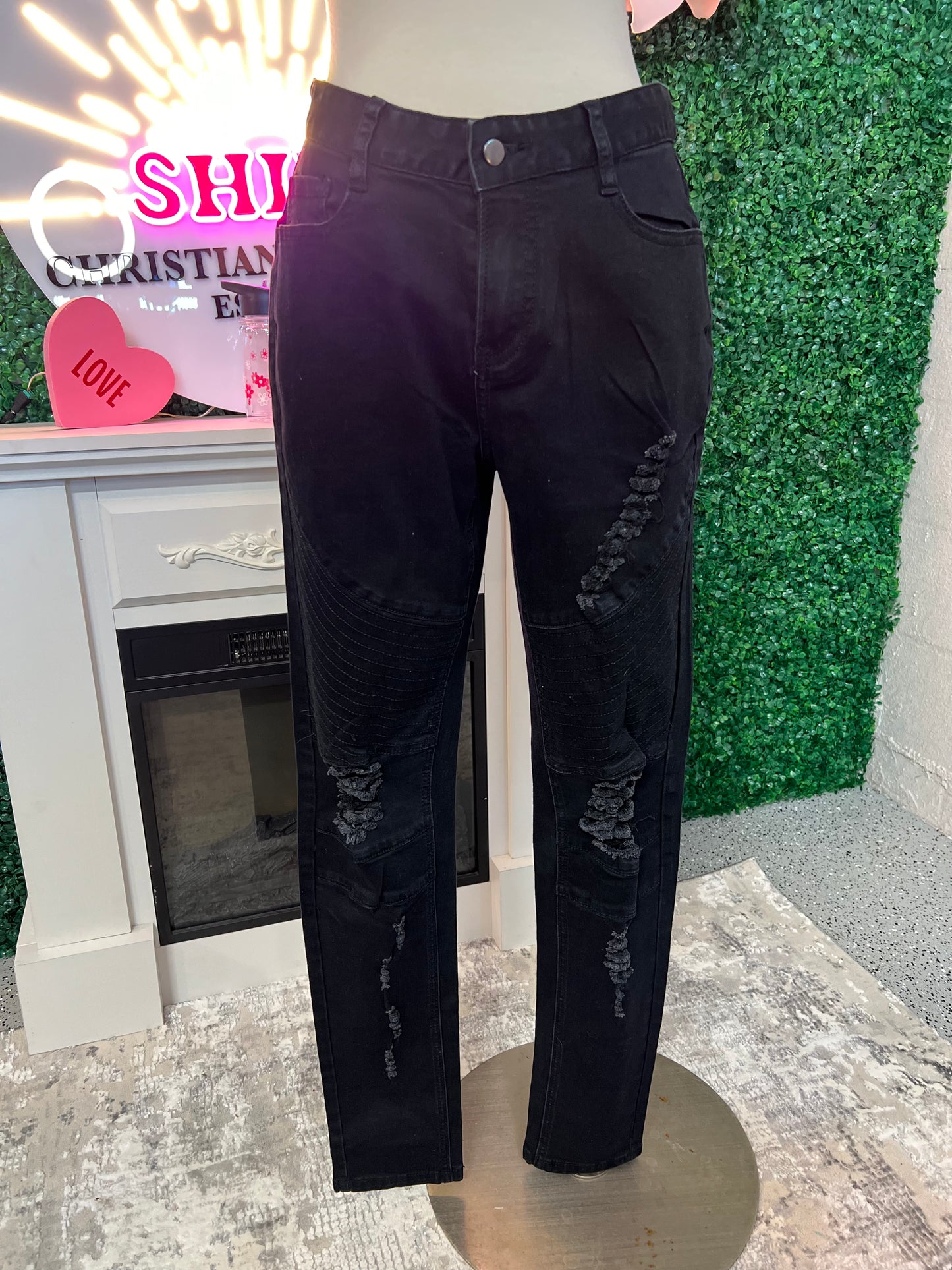 Black Moto skinny jeans