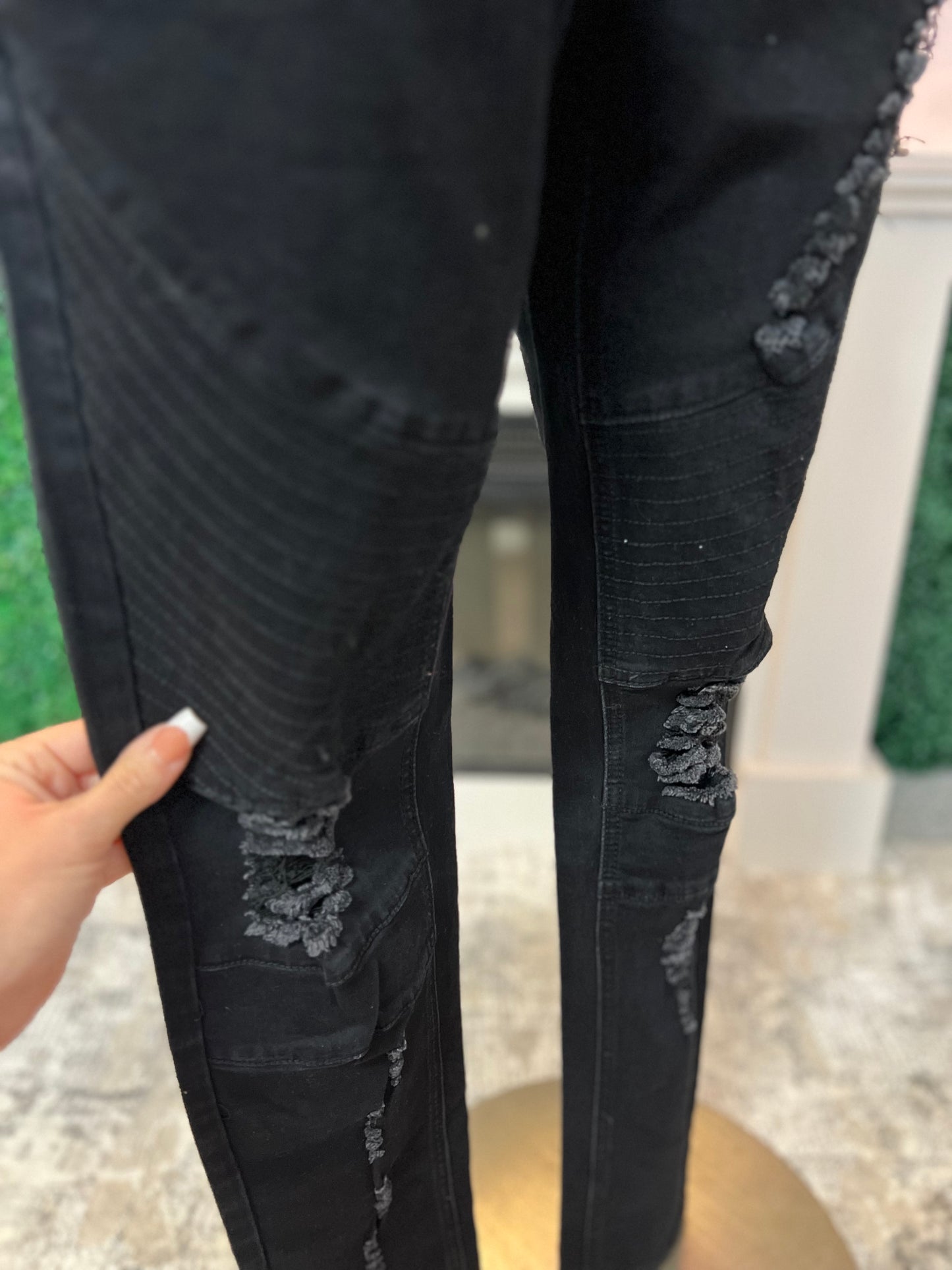 Black Moto skinny jeans