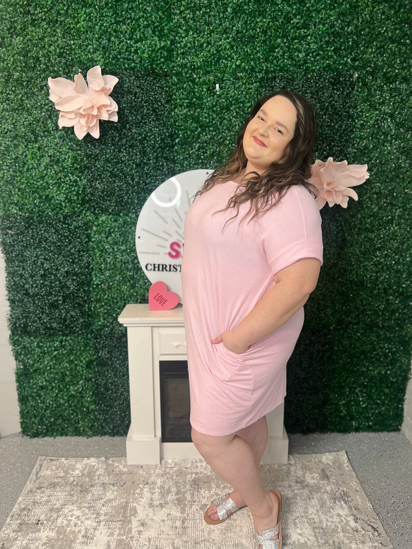 Blush Pink Dress - Plus Size