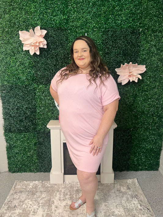 Blush Pink Dress - Plus Size