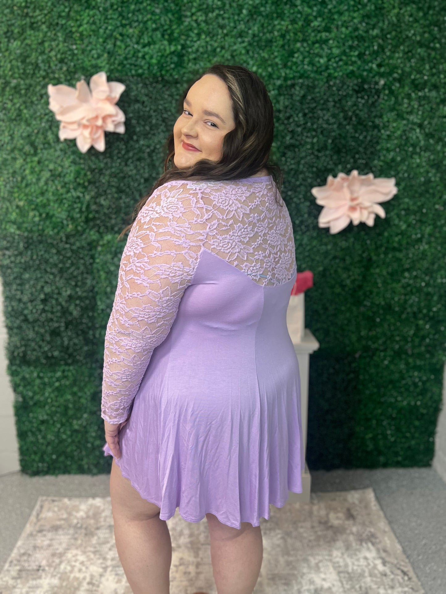 Lace Skater Dress - Plus Size