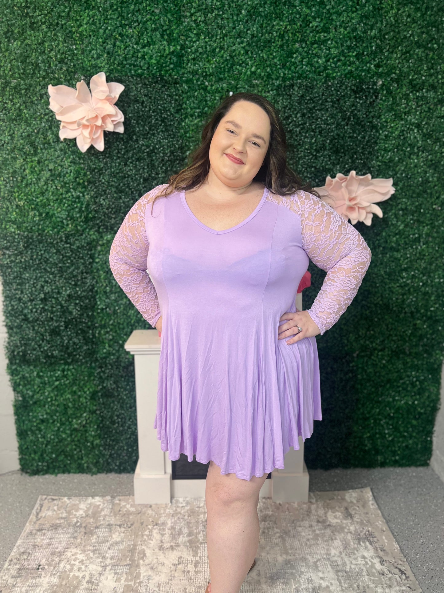 Lace Skater Dress - Plus Size