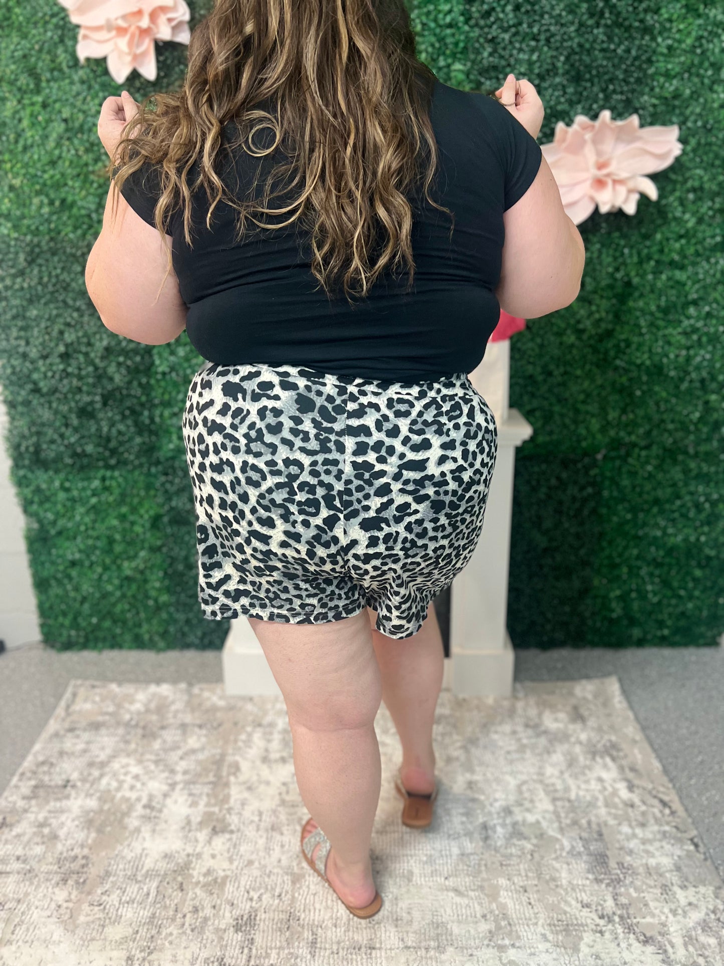 Leopard shorts with pockets - Plus Size