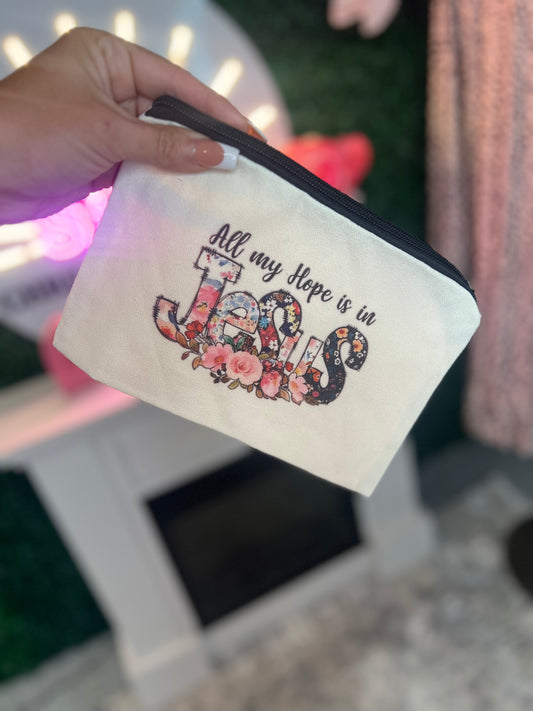 All my hope is in Jesus Cosmetic Bag