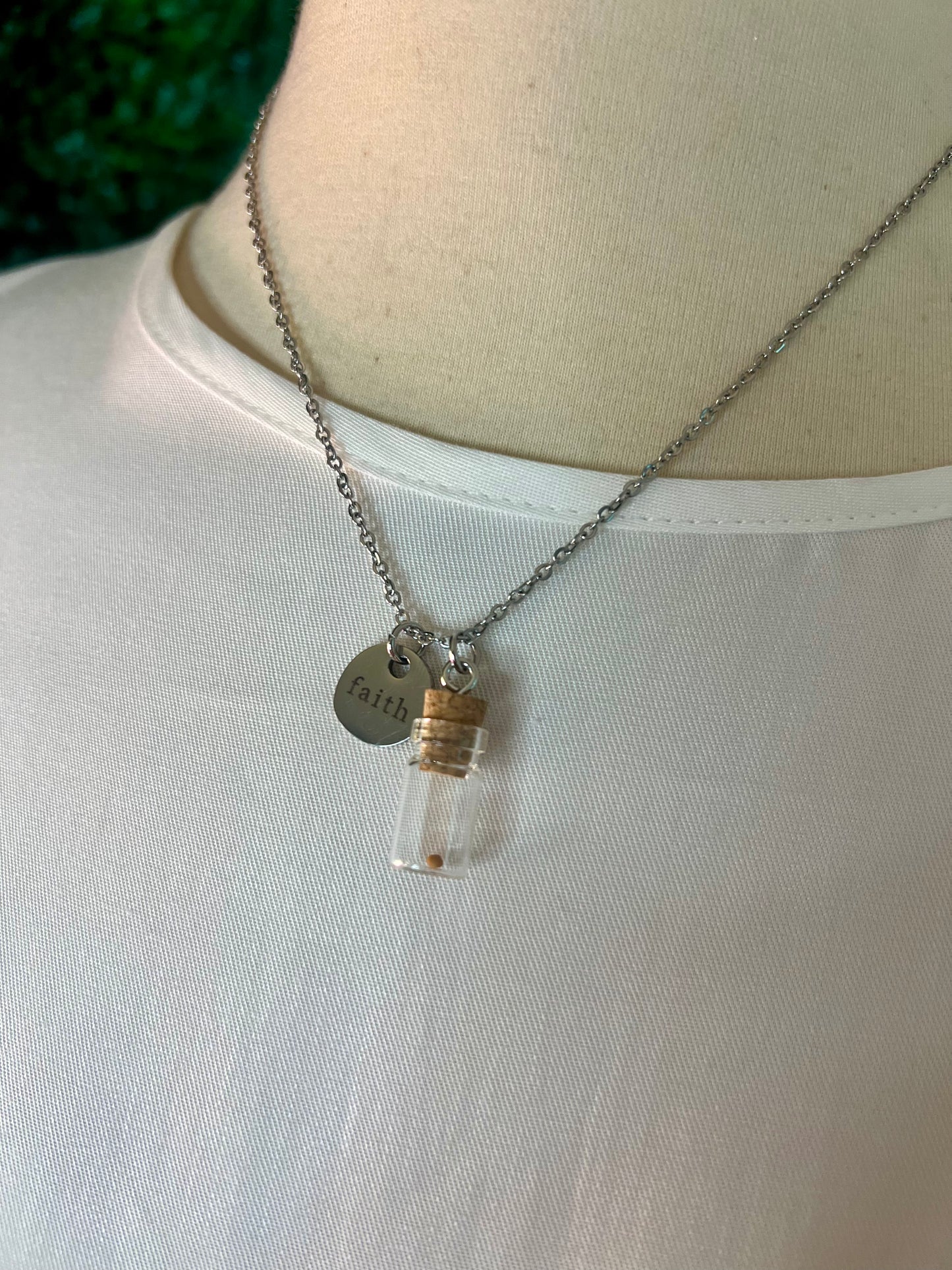 Mustard seed faith necklace