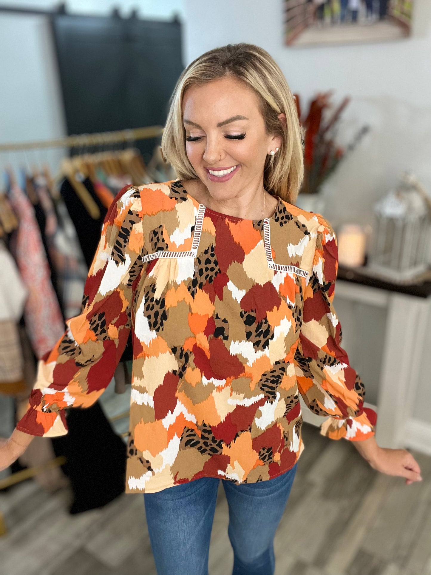 Hope Multicolor Puff Sleeve Blouse