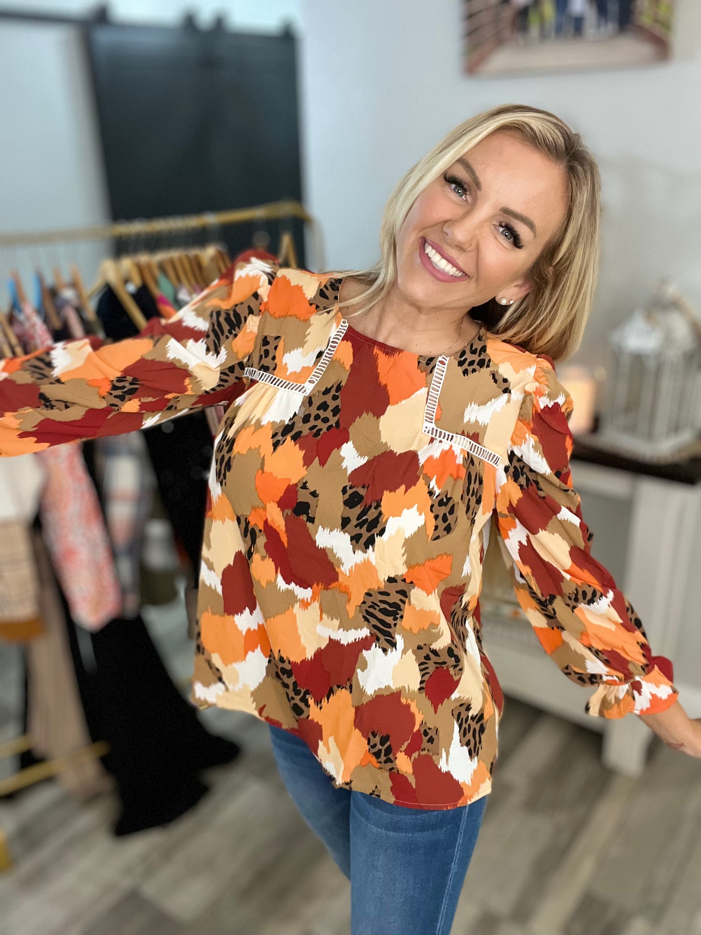 Hope Multicolor Puff Sleeve Blouse