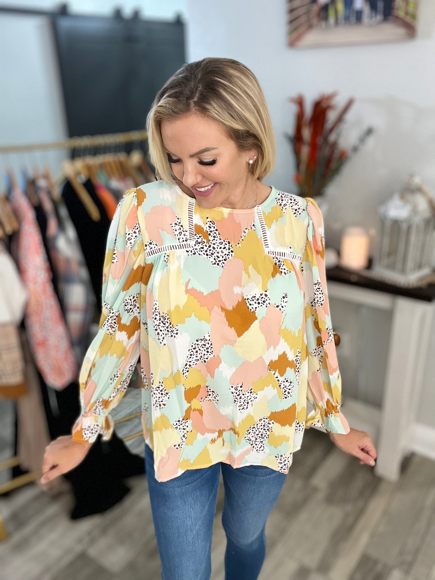 Hope Multicolor Puff Sleeve Blouse