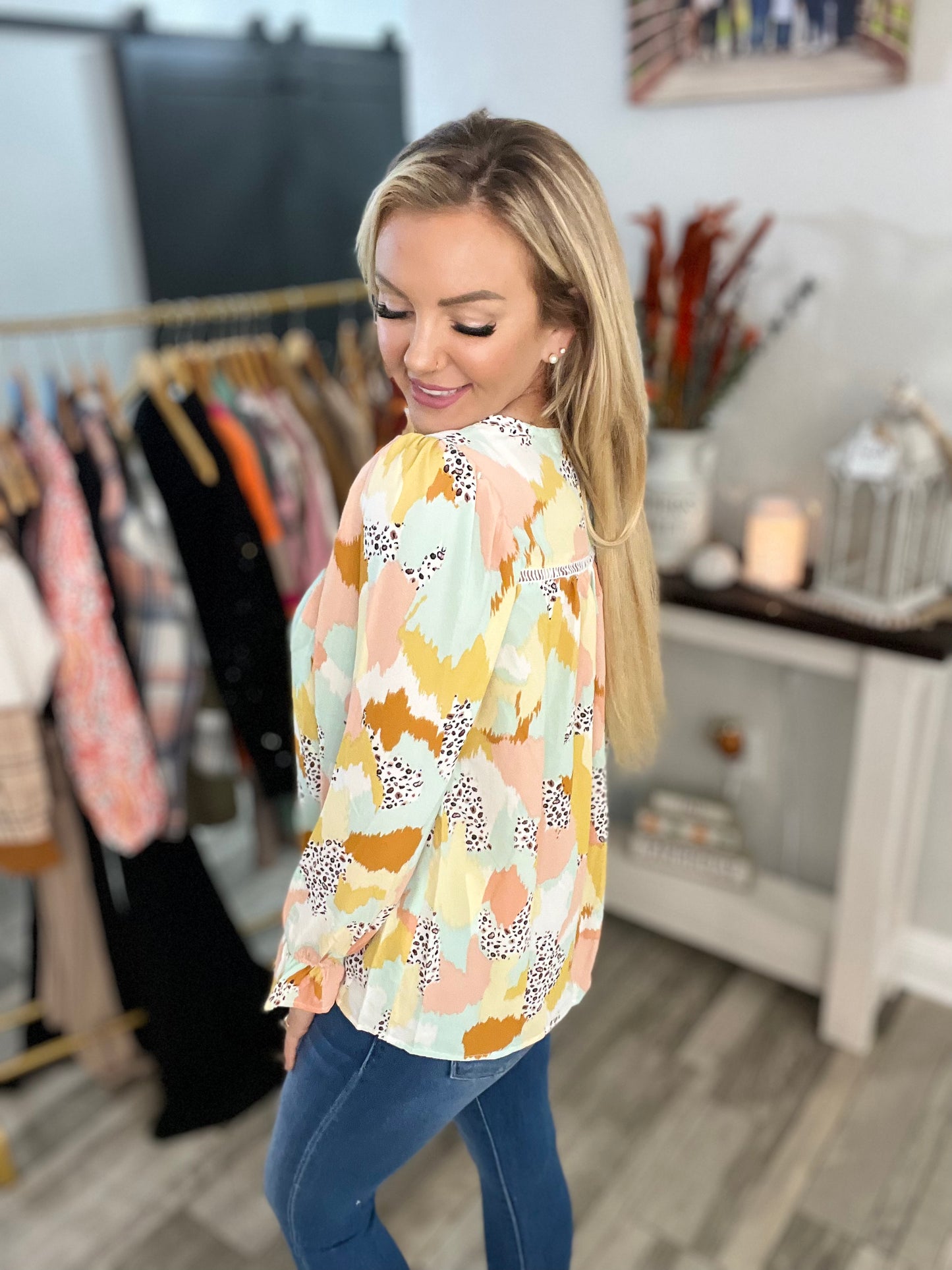 Hope Multicolor Puff Sleeve Blouse