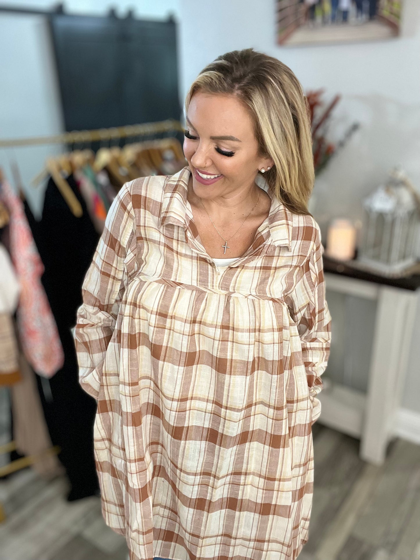 Tamar Plaid Twill Dress