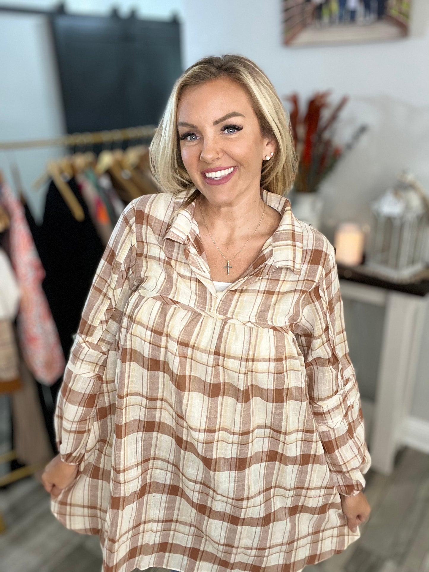 Tamar Plaid Twill Dress