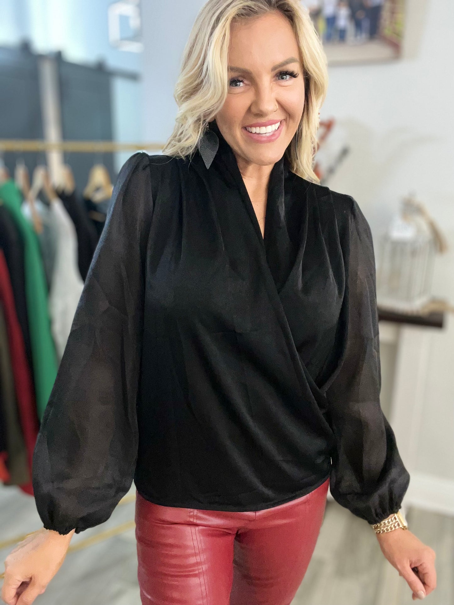 Tracie Silk Long Sleeve Blouse