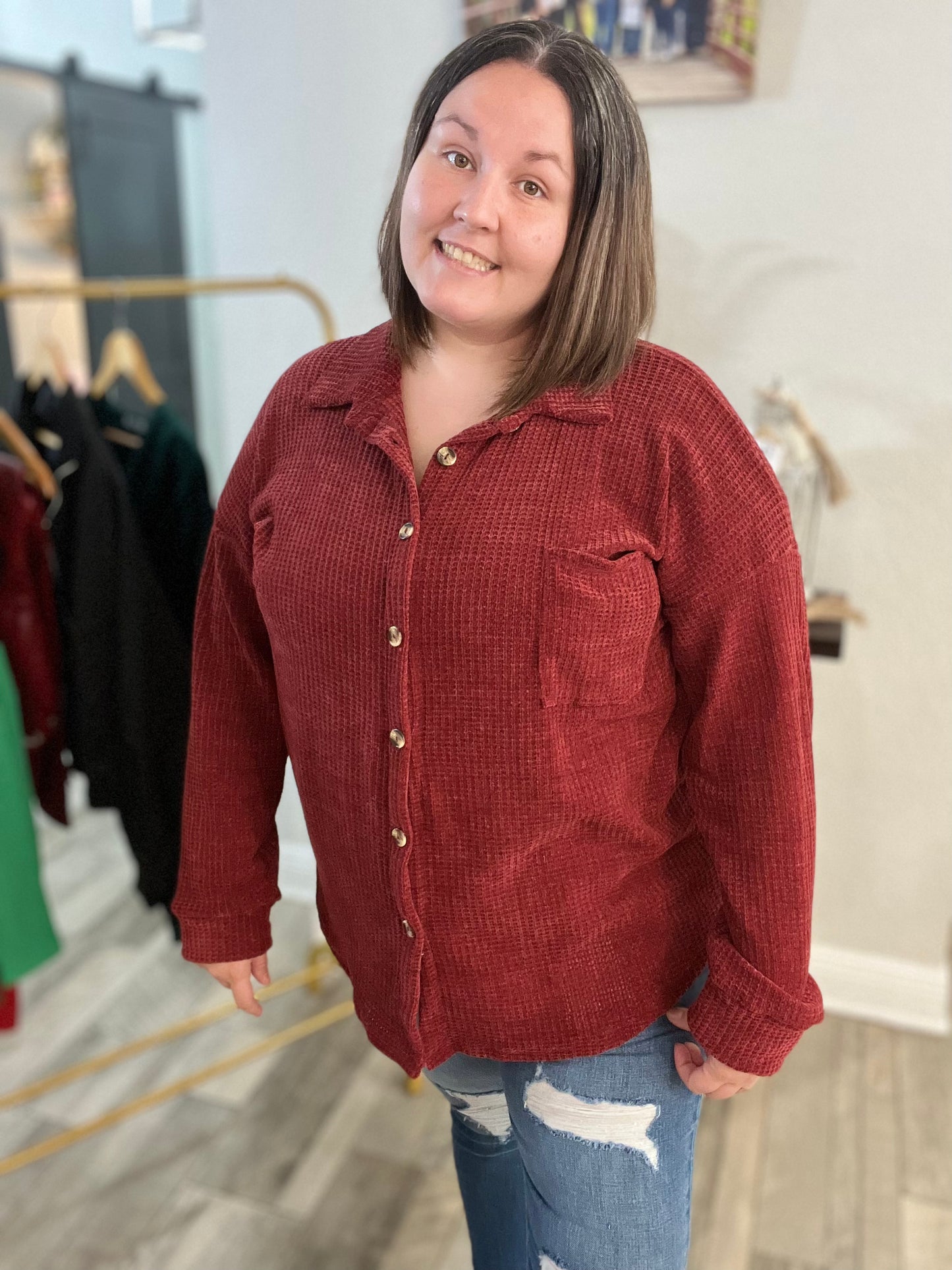 Genesis Plus Size Waffle Knit Top