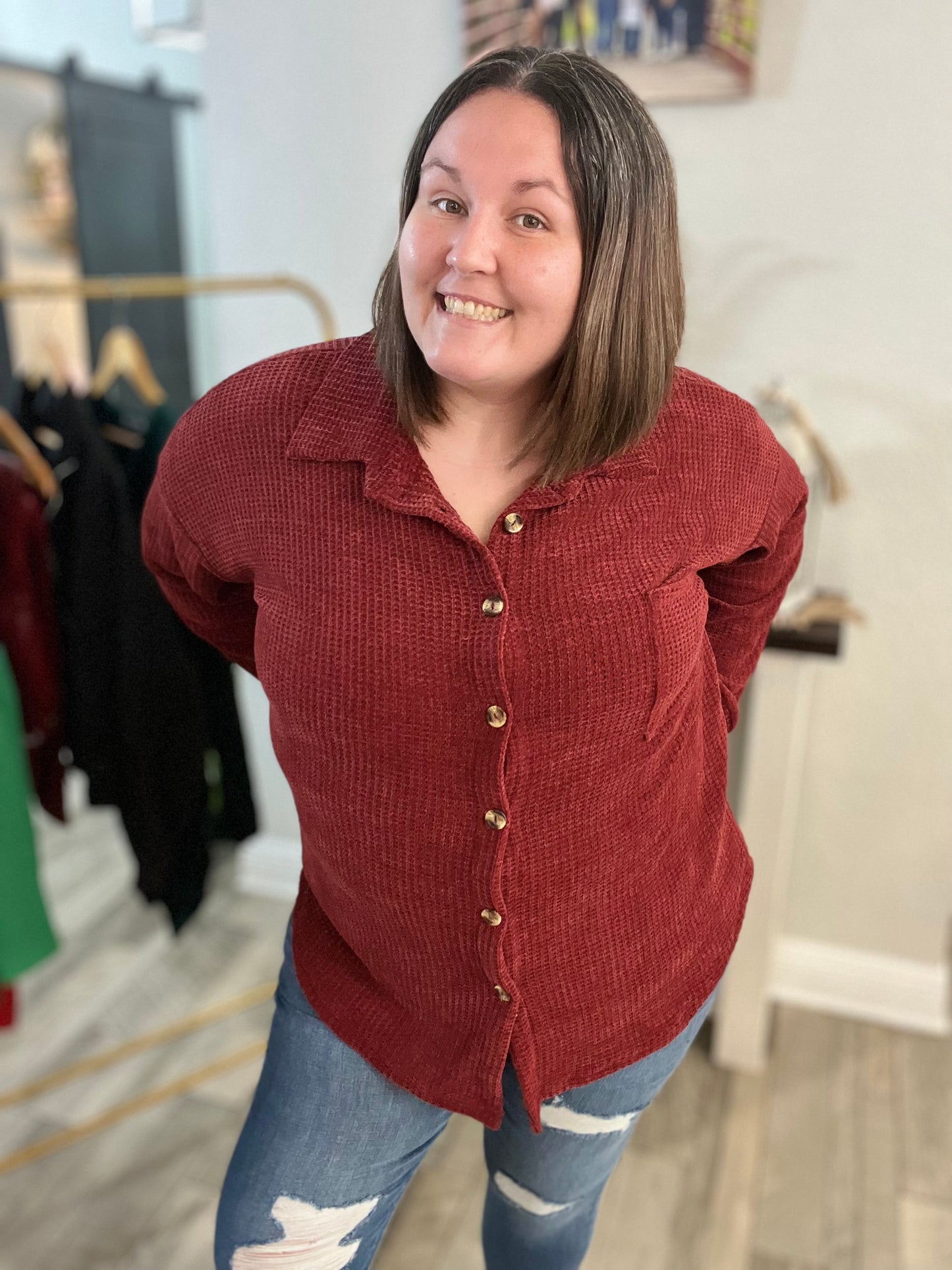 Genesis Plus Size Waffle Knit Top