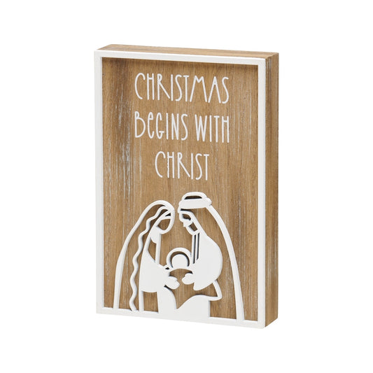 Christ Begins with Christmas Laser Block