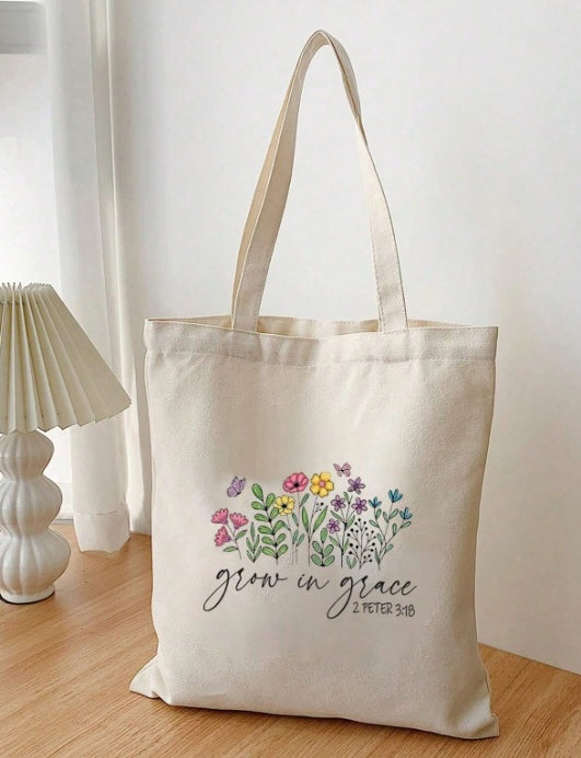 Grow in Grace Canvas Bag